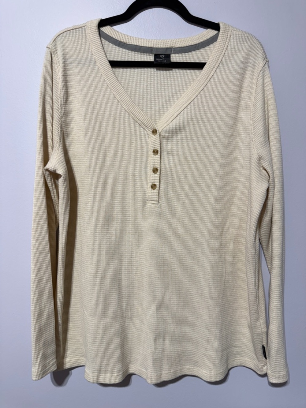 WIND RIVER | Women's Waffle 1/4 Button Down size XL